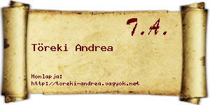 Töreki Andrea névjegykártya