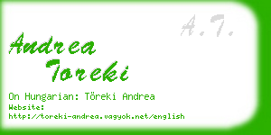 andrea toreki business card